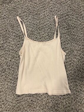 Brandy Melville Soft Cream Ribbed Cami